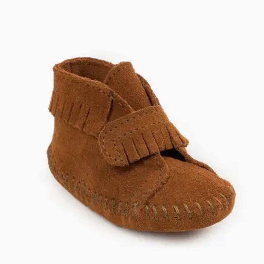 Minnetonka Front Strap Bootie 12–18 months EUC